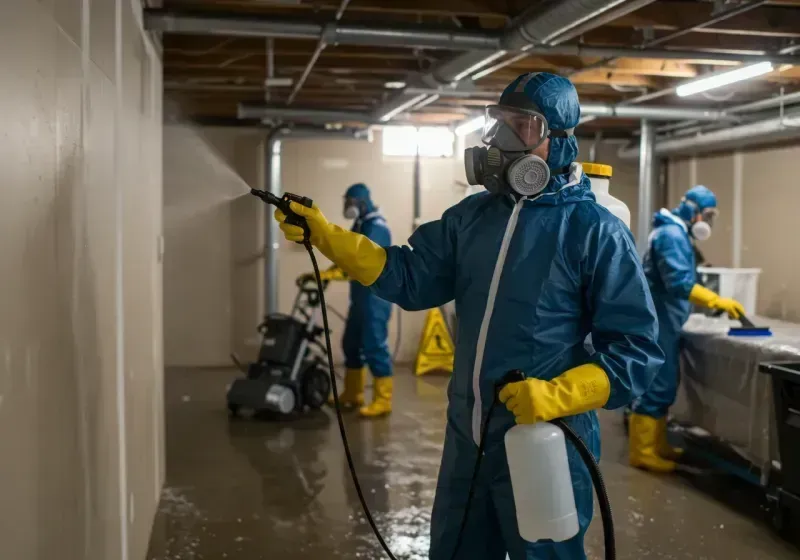 Basement Sanitization and Antimicrobial Treatment process in Olyphant, PA